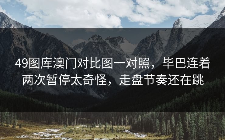 49图库澳门对比图一对照，毕巴连着两次暂停太奇怪，走盘节奏还在跳